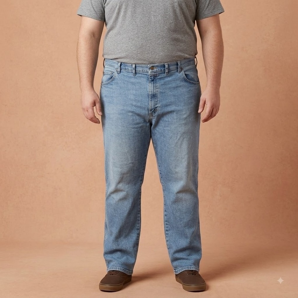 Wrangler Premium‎ Quality Jeans Mens 44x29 Regular Fit Medium Wash Denim
